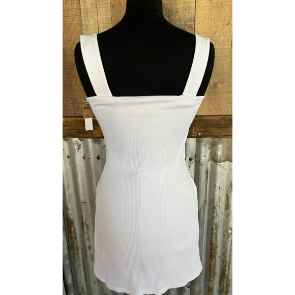 Victoria's Secret PINK Women's Rib Square Neck Active Dress White Size XL NWT - Picture 3 of 4